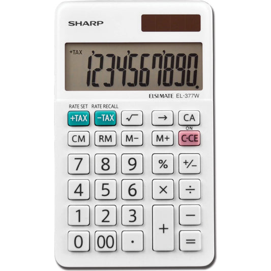 Sharp EL-377WB Business Calculator, White 2.75