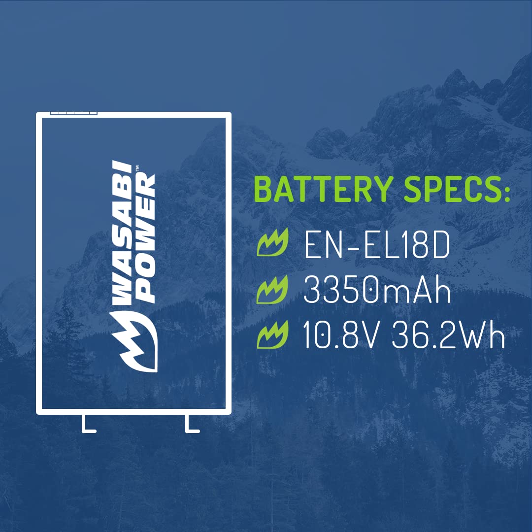 Wasabi Power Battery for Nikon EN-EL18d and Nikon Z9, D4, D4S, D5, D6