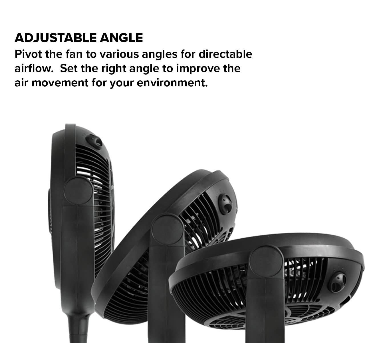 Air Monster 12 Inch Power Stand Fan Circulator, Black