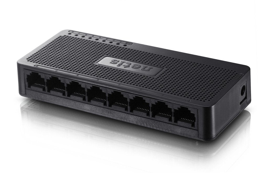 Netis 8 Port 10/100Mbps Fast Ethernet Switch | Desktop Ethernet Splitter, Hub, Plug and Play, Traffic Optimization Auto-Negotiation RJ45 Ports