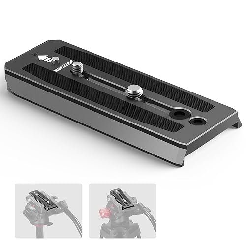Neewer 501PL Tripod Fluid Head Quick Release Plate, Camera Mounting Plate with 1/4" and 3/8" Screws, Anti Off Pin for GM001 GM002 GM006 Fluid Heads
