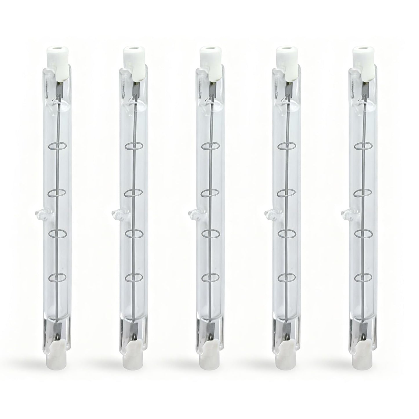 Syeincroe J118 500W Halogen Tube Light Bulbs 5-Pack, R7S Base, High Intensity for Industrial High Bay, Warehouse & Construction Work Light
