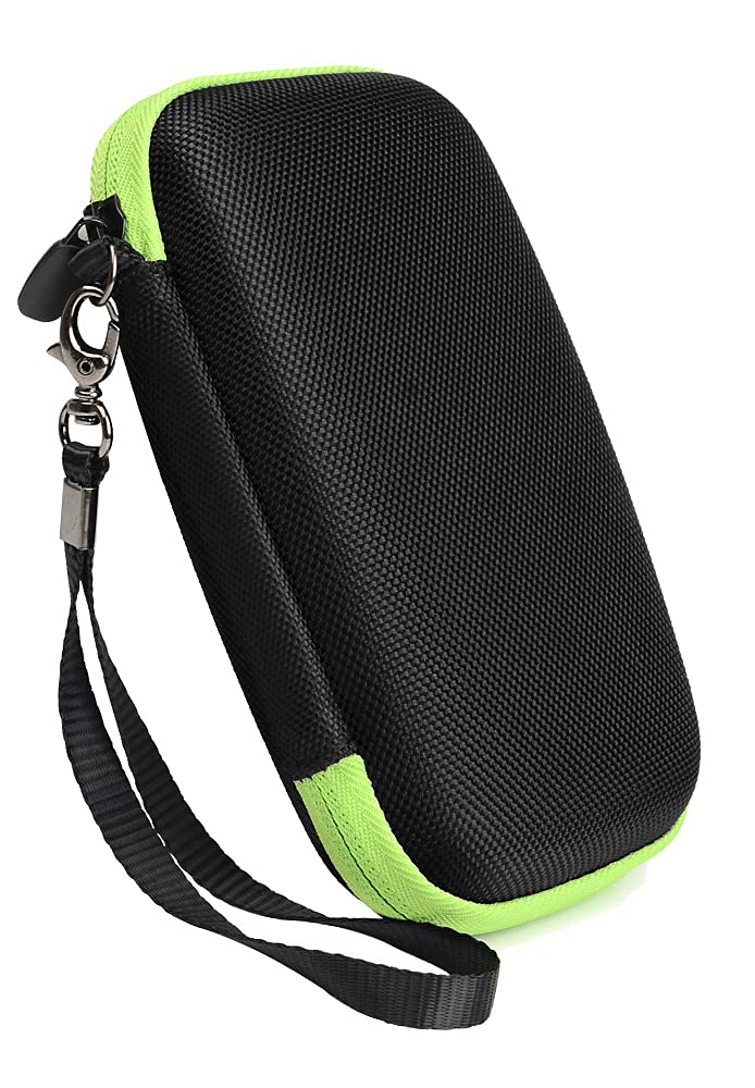 CaseSack case for ZOLEO Satellite Communicator, Black with Green Zip to Match ZOLEO, mesh Accessory Pocket, Large Handy case for More Accessories