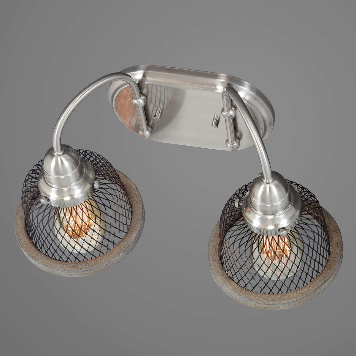 Progress Lighting P300043-009 Tilley Two-Light Bath and Vanity, Brushed Nickel