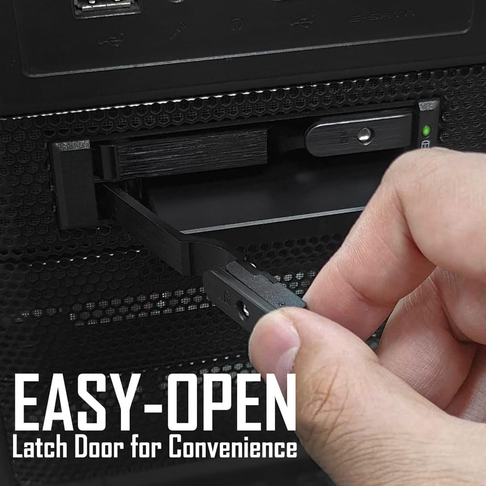 Kingwin Trayless Aluminum Mobile Rack with Keylock for 2 x 2.5 SATA/SAS HDD/SSD - 6Gbps/12Gbps Data Transfer, Tool-Free Installation, Secure Keylock