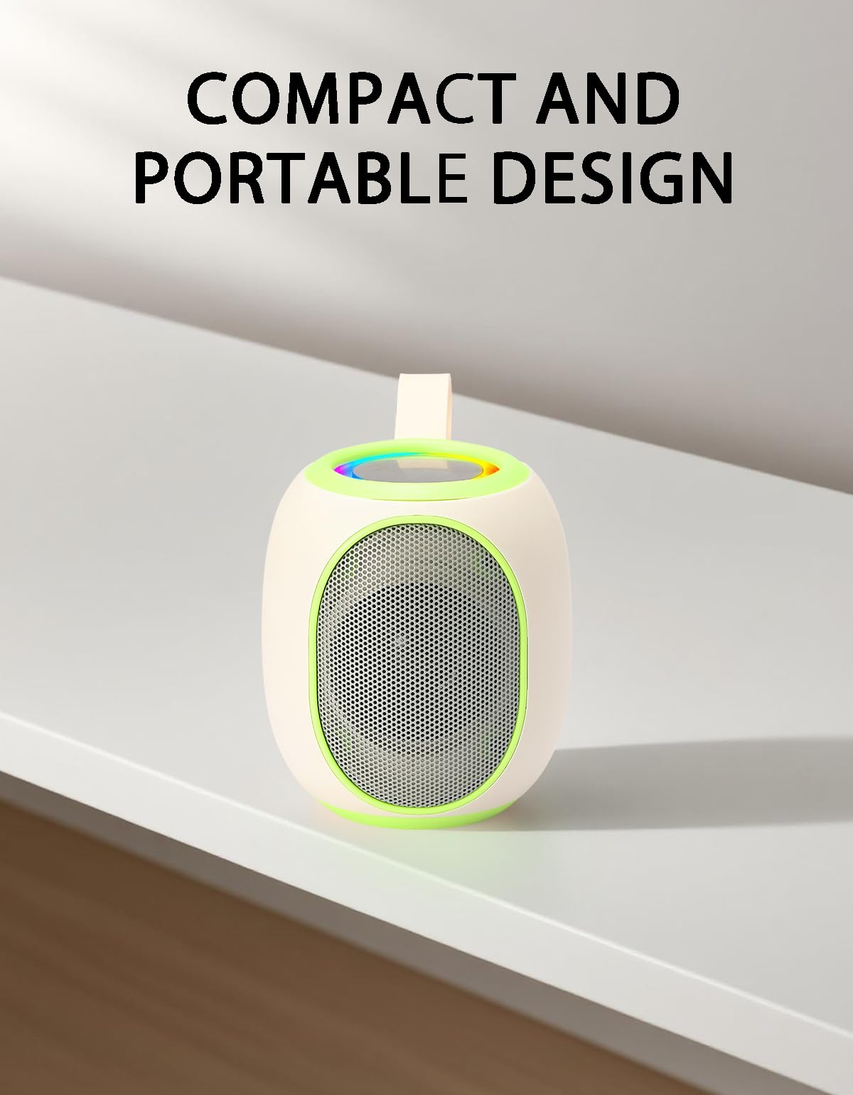 WS-338 Mini Bluetooth Replica Speaker - Portable HD Sound with LED Ring Light, Built-in Microphone, USB/TF Support, Surprise Gift for Music