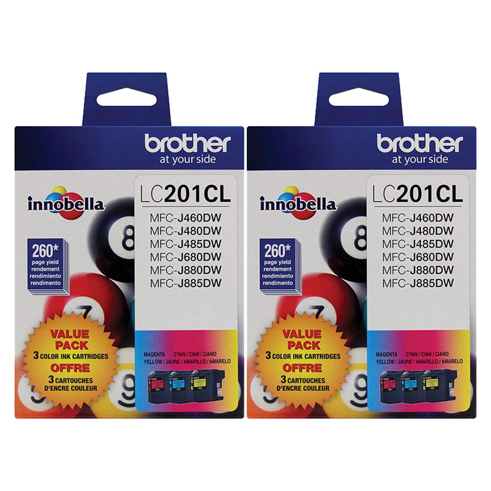 Brother Genuine Standard Yield Color Ink Cartridges, LC2013PKS, Replacement Color Ink Three Pack, Includes 1 Cartridge Each of Cyan, Magenta & Yellow