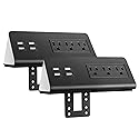 Emerising 2-Pack Desk Edge Mount Power Strips with 4 USB Ports & 3 AC Power Outlets for Home and Office Desktop Charging Bucket, 1250Joules Surge