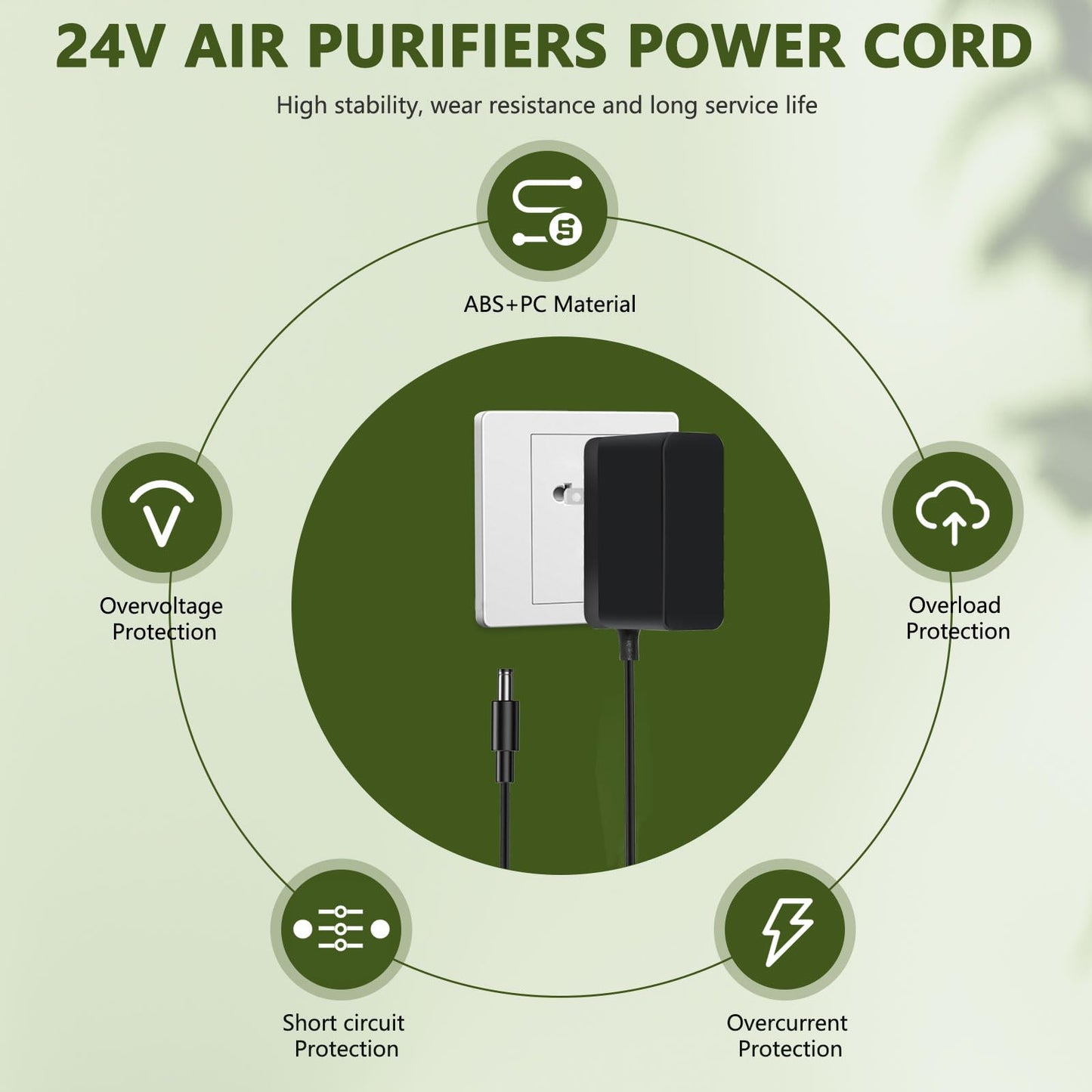 Charger for Afloia Air Purifiers Power Cord Compatible with Afloia MOOKA VEWIOR TOPPIN Power Adapter Replacement for Afloia Kilo Air Purifiers Power…