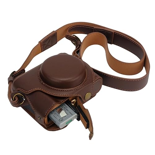 Bowan G7X Mark II, G7X Mark III Camera Case - Vintage PU Leather Camera Case for Sony G7X Mark II, G7X Mark III DSLR Camera Protective Leather Camera