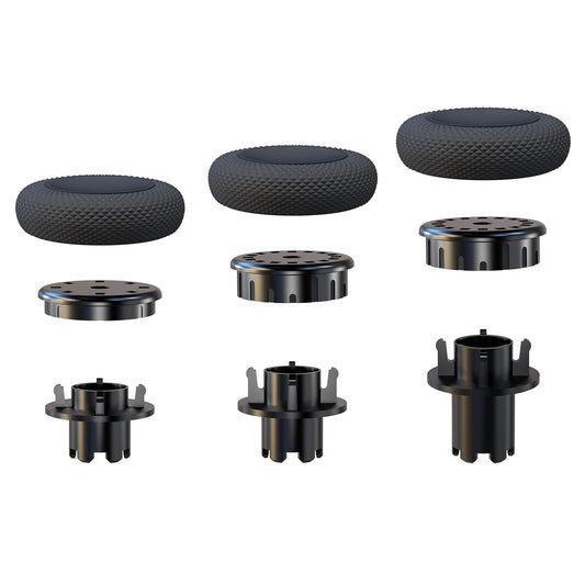 EXknight Controller Freaks for DualSense Edge, Height Adjustable Sticks for PS5 Pro Controller, 1 Low Rise(2 Heights), 1 Mid Rise(4 Heights), 1 High