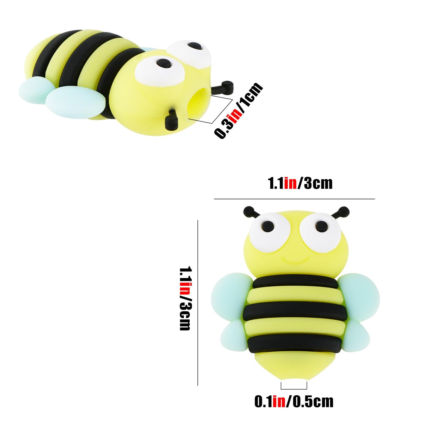 CAIRIAC Phone Charger Protector Cute Animal USB Charger Cable Protectors for Charger, Data Cable Protector Gifts Charger Cable Saver Charging Cable