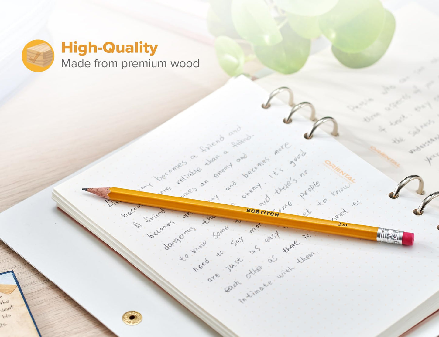 Bostitch Premium #2 Pencils, Premium Wood, Unsharpened, HB Graphite, 30-Count