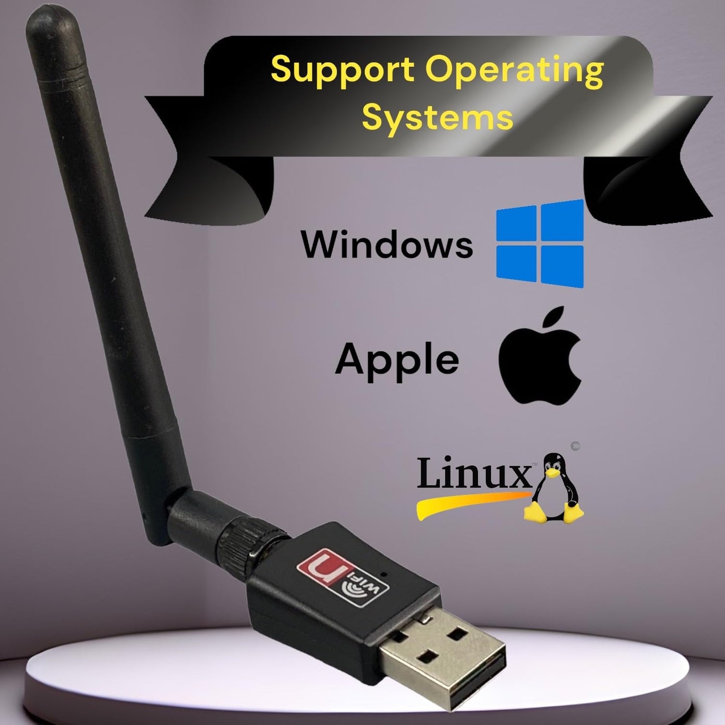 AC600 Mbps Dual Band Internet USB WiFi Adapter for desktop PC 2.4/5GHz, Desktop-Laptop wifi adapter Wireless Receiver Network Dongle with Antenna