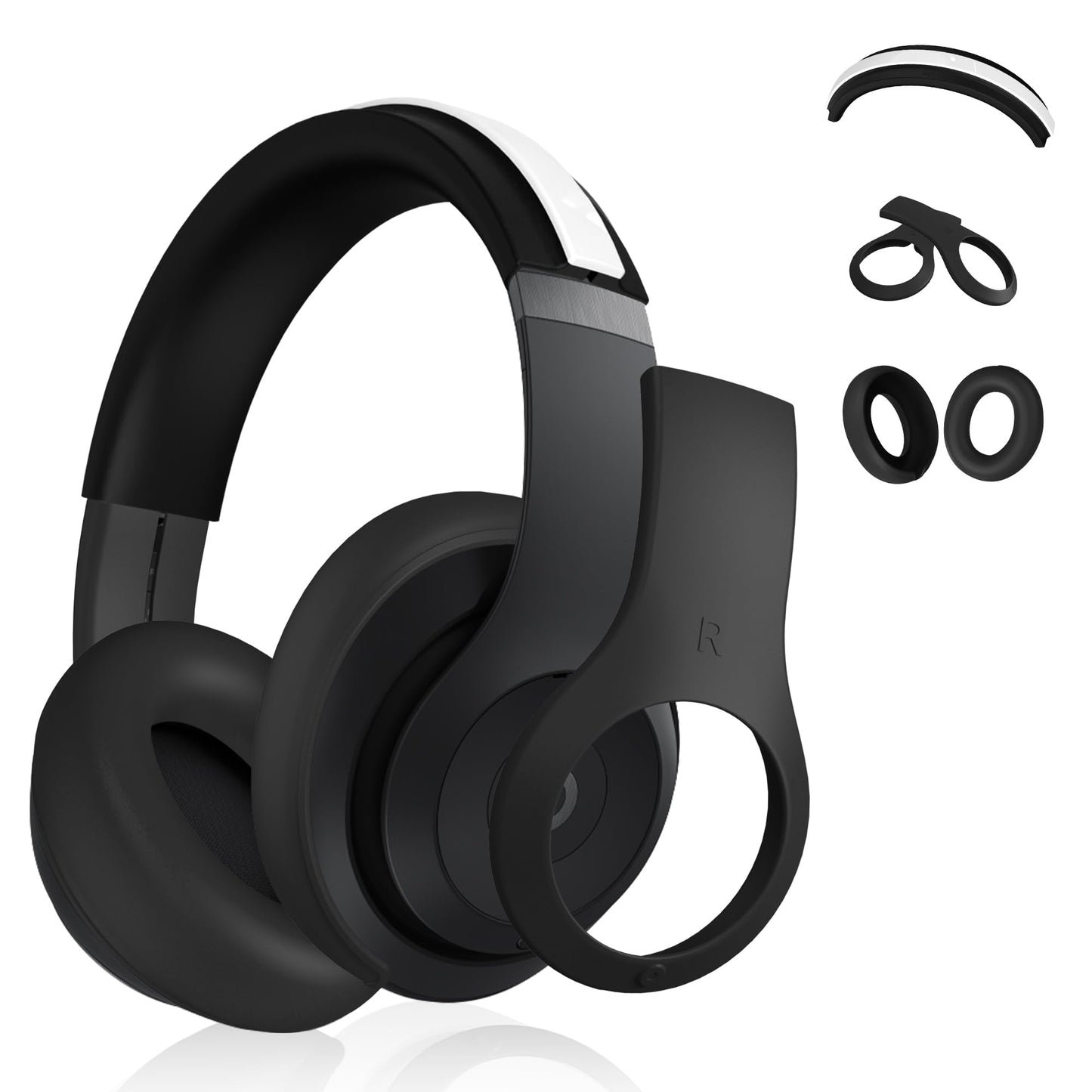 ?3 in 1? Silicone Case for Beats Studio Pro, Anti-Scratch Ear Pad Case/Shell Cover/Headband Covers for Beats Studio Pro, Soft Silicone Skin Protector