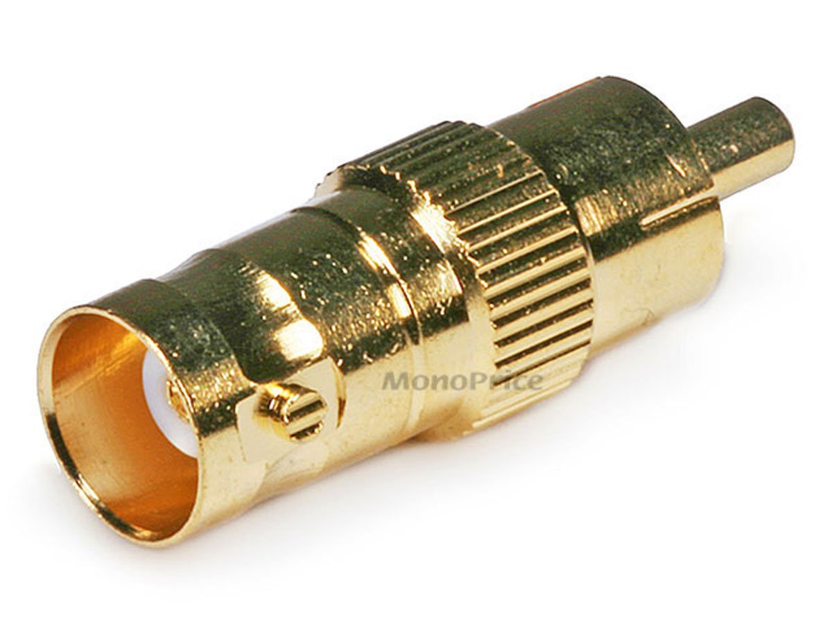 Monoprice BNC Female to RCA Male Adaptor - Gold Plated