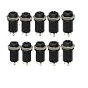 3.5MM Mini Stereo Panel Mount Jack Connector - 3.5MM Headphone Audio Video Female Vertical Jack Socket Plug with Nuts,Full Gold-Plated High