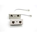 JDYYICZ 2 Pcs 2-Way RJ11 Telephone Plug to RJ11 Socket Adapter and Splitter for Landline Telephone