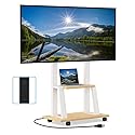 DIOOSN Rolling TV Stand for 32-80 Inch TVs, Mobile TV Cart with Power Outlet, Outdoor TV Stand with Wheels, Portable tv Stands for LCD OLED 4K
