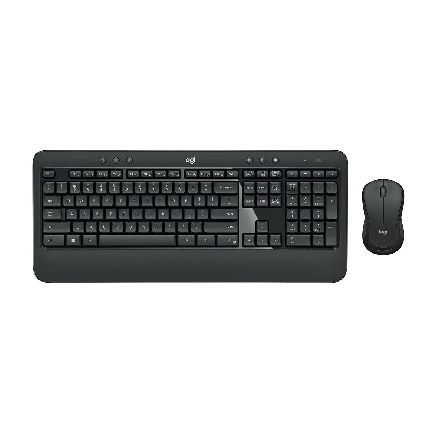 Logitech MK540 Advanced Wireless Keyboard and Mouse Combo for Windows, 2.4 GHz Unifying USB-Receiver, Multimedia Hotkeys, 3-Year Battery Life, for PC, Laptop