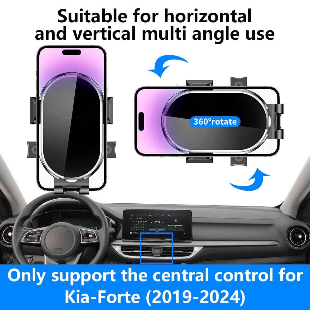 YEGZA Car Phone Holder for Kia Forte 2019 2020 2021 2022 2023 2024 Auto Accessories Navigation Screen Bracket Interior Decoration Dashboard Cell