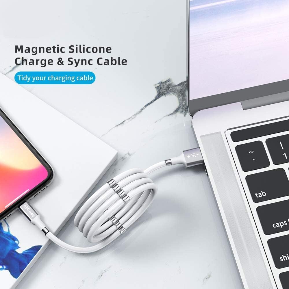 Magnetic Charging Cable,(3FT) Super Organized Charging Magnetic Absorption Nano Data Cable for Phone 14 13 12 11/XS/XS Max/XR/X/8/8 Plus/7/7…