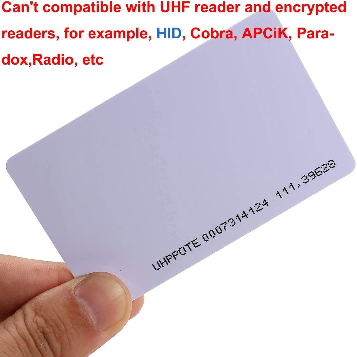 UHPPOTE Contactless 125kHz RFID Proximity Smart Card 0.8mm Thick for Access Control System & Time Attandance (Read only, 50 Pack)