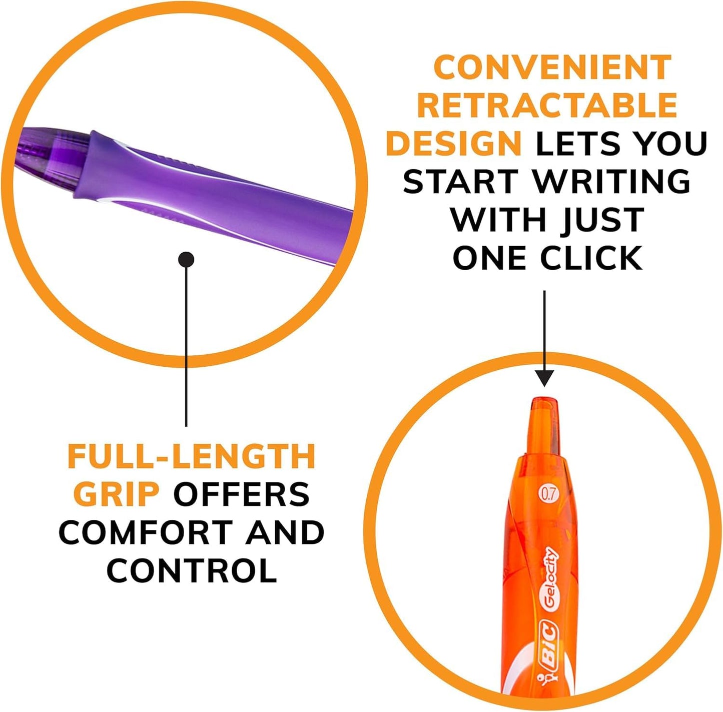 BIC Gelocity Quick Dry Ocean Themed Gel Pens, Medium Point (0.7 mm), School Supplies for Color-Coding Notes, Gel Pen Set for Students and Teachers