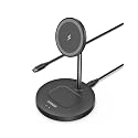 Anker iPhone 16 Wireless Charging Stand, PowerWave 2-in-1 Magnetic Stand Lite with USB-C Cable, for iPhone 16/16 Pro/16 Plus/16 Pro Max/15/14/13