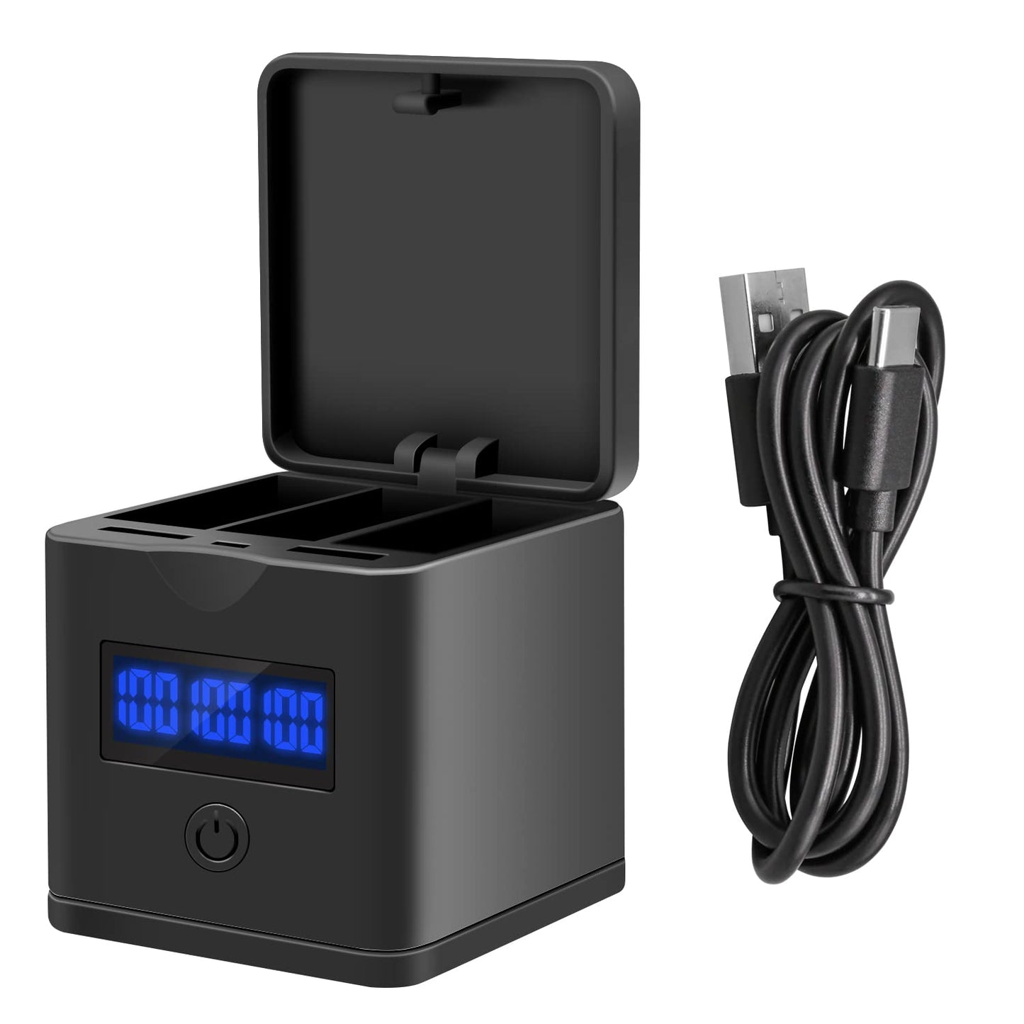 Suptig Battery Charger Compatible for GoPro Enduro Battery, Hero 12, Hero 11, Hero 10, Hero 9 Battery, 3-Channel Battery Charger Station for Gopro