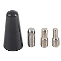 Acouto Car Short Antenna, 3cm Aluminum Alloy Replacement Car Antenna Rod Mast Roof Short Rod Aerial Adapter