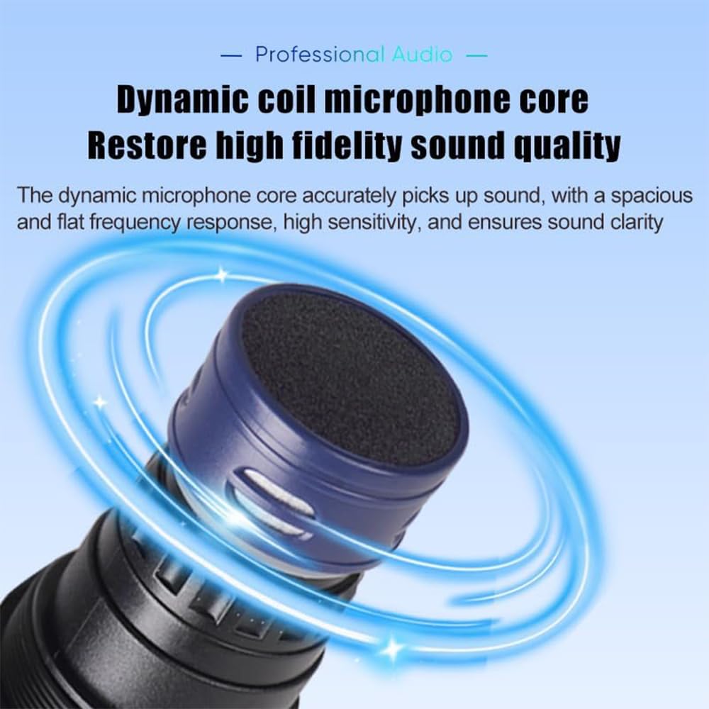 Doslnlya NG-9 UHF Dual Wireless Microphone System with 2 Handheld Dynamic Microphones, Professional Grade Anti-Interference, Two Handed Mic One Touch