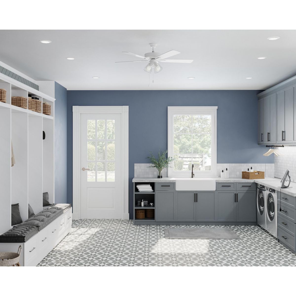 Progress Lighting AirPro 52 in. White 5-Blade AC Motor Transitional Ceiling Fan