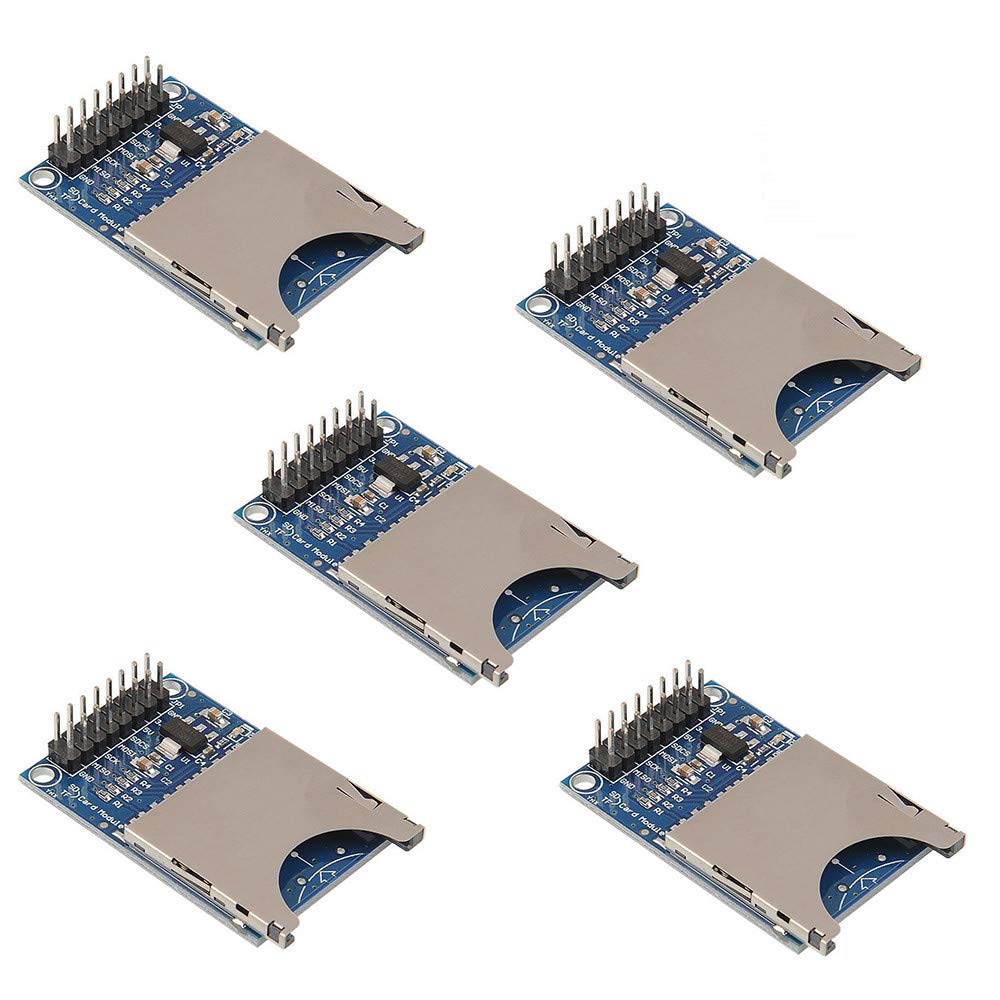 ACEIRMC 5pcs SD Card Module Slot Socket Reader for Arduino ARM Mcu SD Card Module Slot Socket Reader and Write