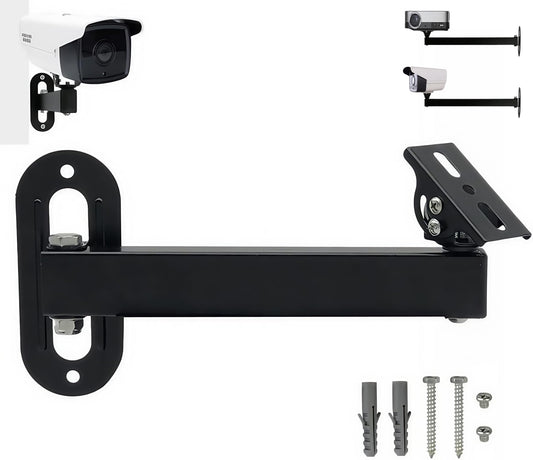 Long Arm Security Camera Bracket | 180° Rotatable Corner Mount | Universal Camera Holder | Metal Wall Mounting Bracket for CCTV Surveillance Cameras |