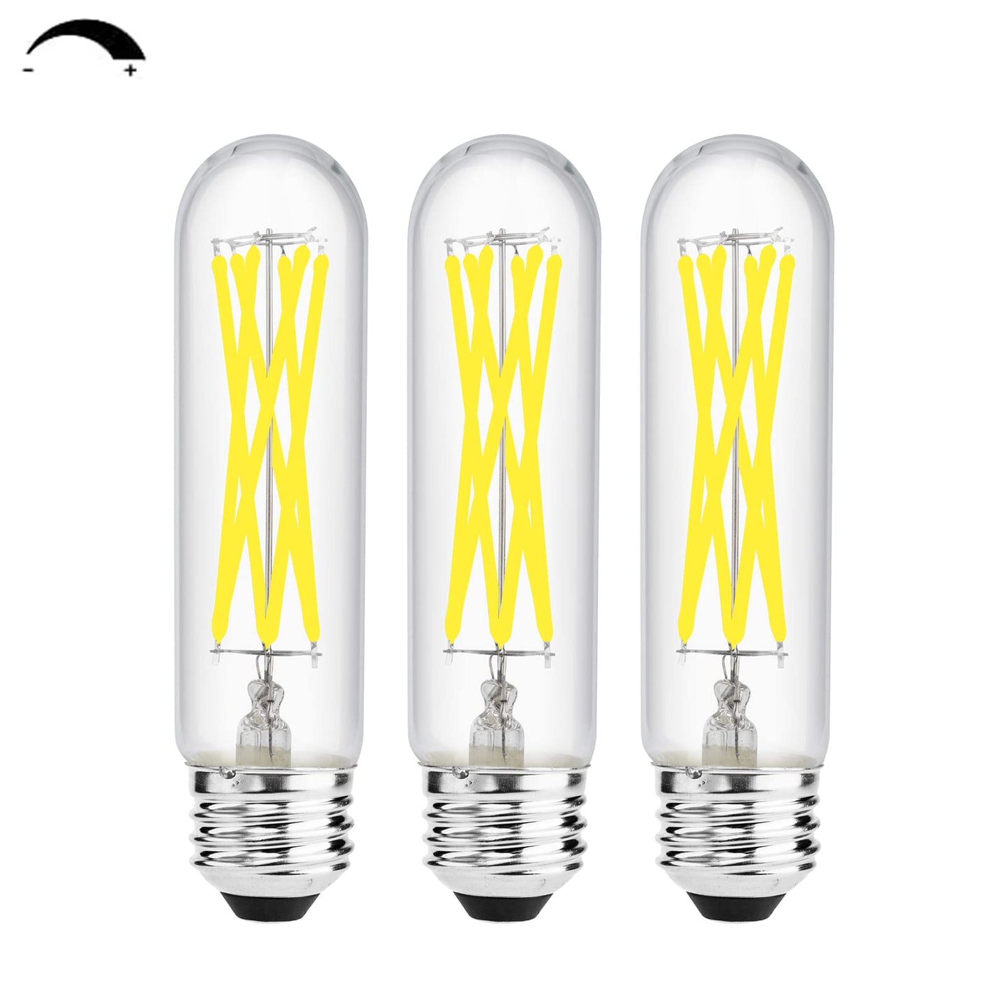 Yaoten E26 Dimmable 6W T10(T30) Led Edison Bulb, 60 Watt Equivalent, Daylight 5000K Tubular Vintage Shape for Chandeliers, Wall scones, Pendant, 3