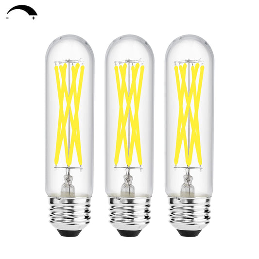 Yaoten E26 Dimmable 6W T10(T30) Led Edison Bulb, 60 Watt Equivalent, Daylight 5000K Tubular Vintage Shape for Chandeliers, Wall scones, Pendant, 3