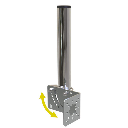 Aimeboost 1.5" Diameter and 12" Length Pole Mount Bracket to Wall Mount Pole Weather Station for Outside Home Antenna TV Antenna Mast Adjustable Angle