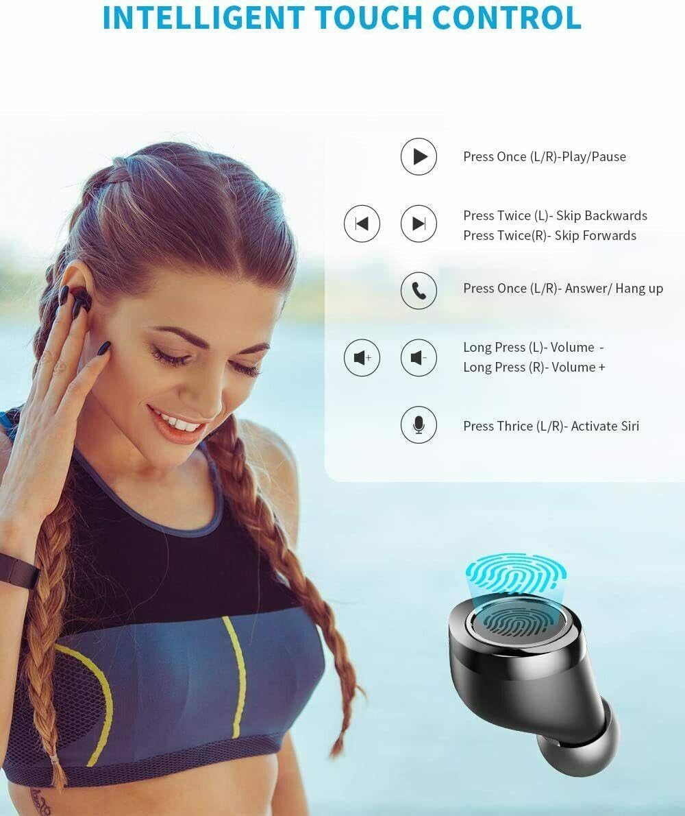 TWS Earphones Wireless Earbuds Compatible with Motorola Moto G Power 5G (2024,2023,2022,2021,2020), Headphones True Stereo Headset Hands-Free Mic…