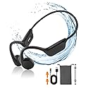 Banoshalo Bone Conduction Headphones X7 Pro, Deep Black, Open Ear Design, IPX8 Waterproof, Bluetooth, MP3 Mode, 10H Battery, Swimming Sports…