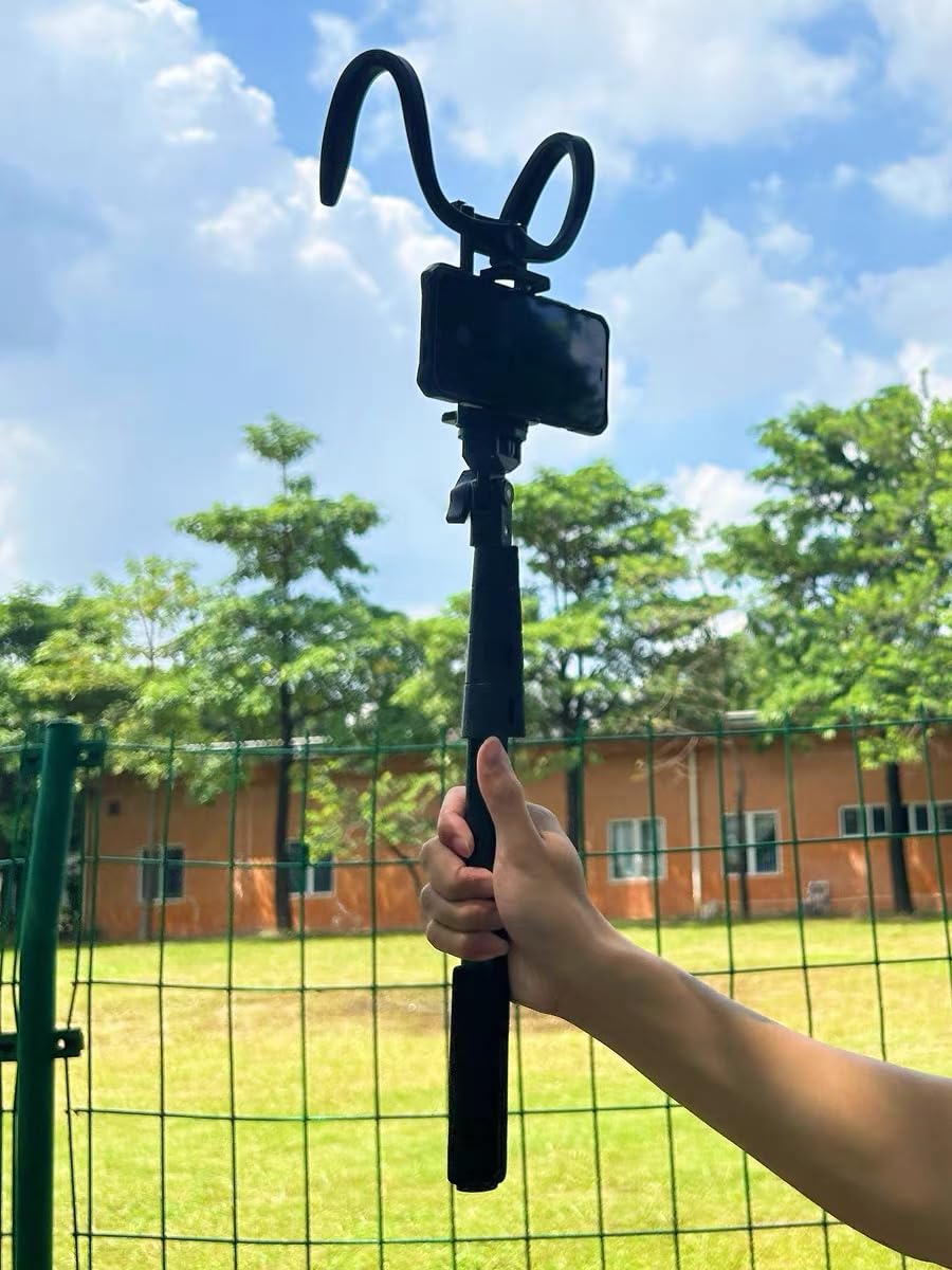 Tennis Pickleball Baseball & Content Creator Fence Mount - Compatible with Smartphones, Action Cameras for Sports, Adventure & Fun, Dual Pliable Hooks