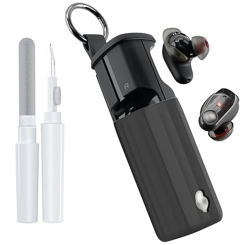 POZCIS for Skullcandy Method 360 ANC Case Cover, Soft Silicone Protective Earbuds Case, Only Compatible with Skullcandy Method 360 ANC with Cleaner