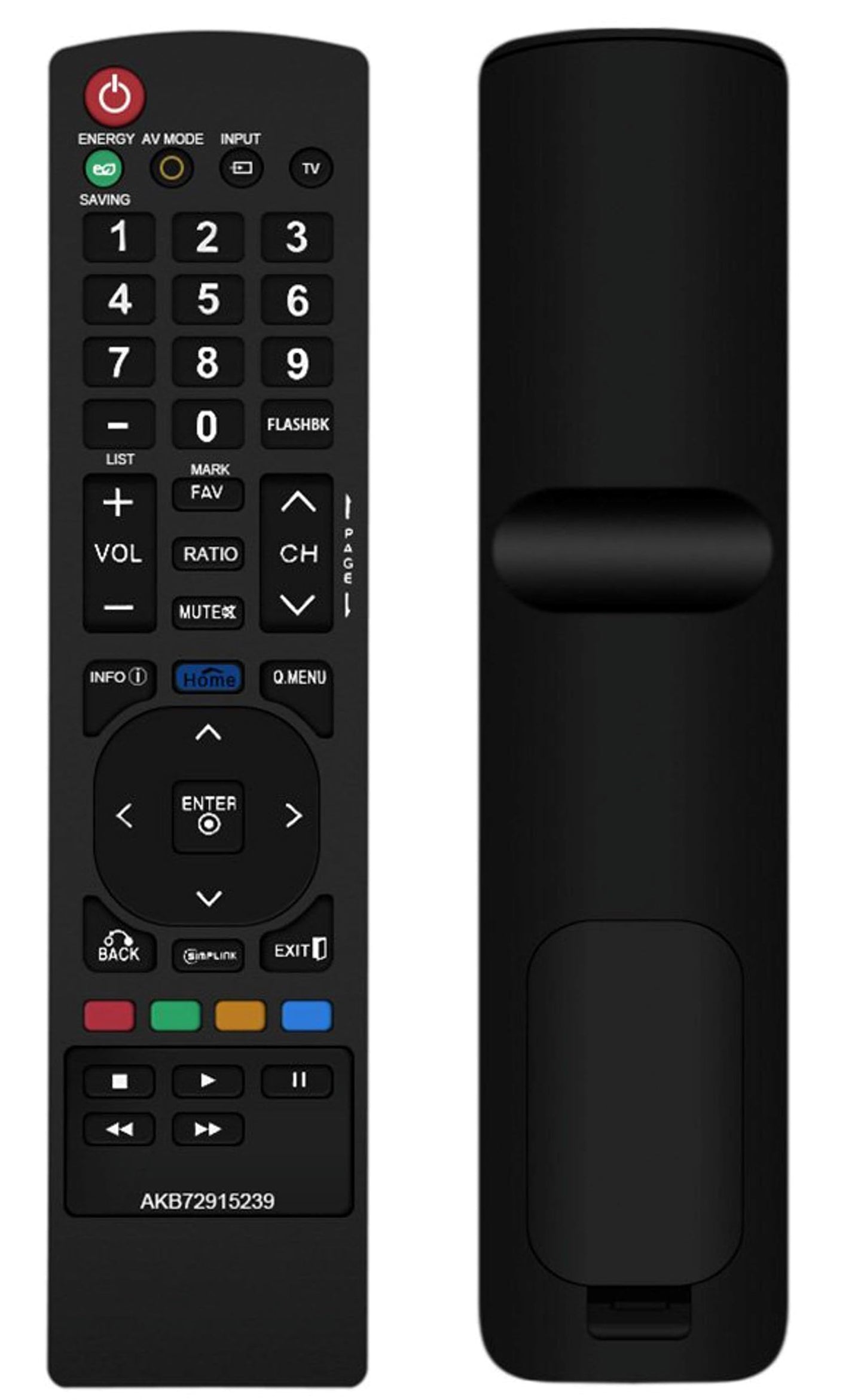 New AKB72915239 Remote Control Replacement for Smart LG TV 22LV2500 26LV2500 32LK330 32LK450 32LK450 32LV2500 32LV3400 32LV3500 37LK450 37LV3500
