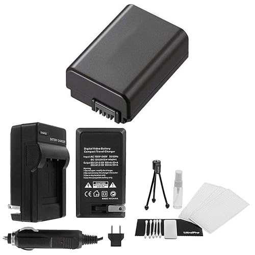 UltraPro Replacement NP-FW50 High-Capacity Battery w/Rapid Travel Charger for Sony Digital Cameras - Includes: Camera Cleaning Kit, Camera Screen