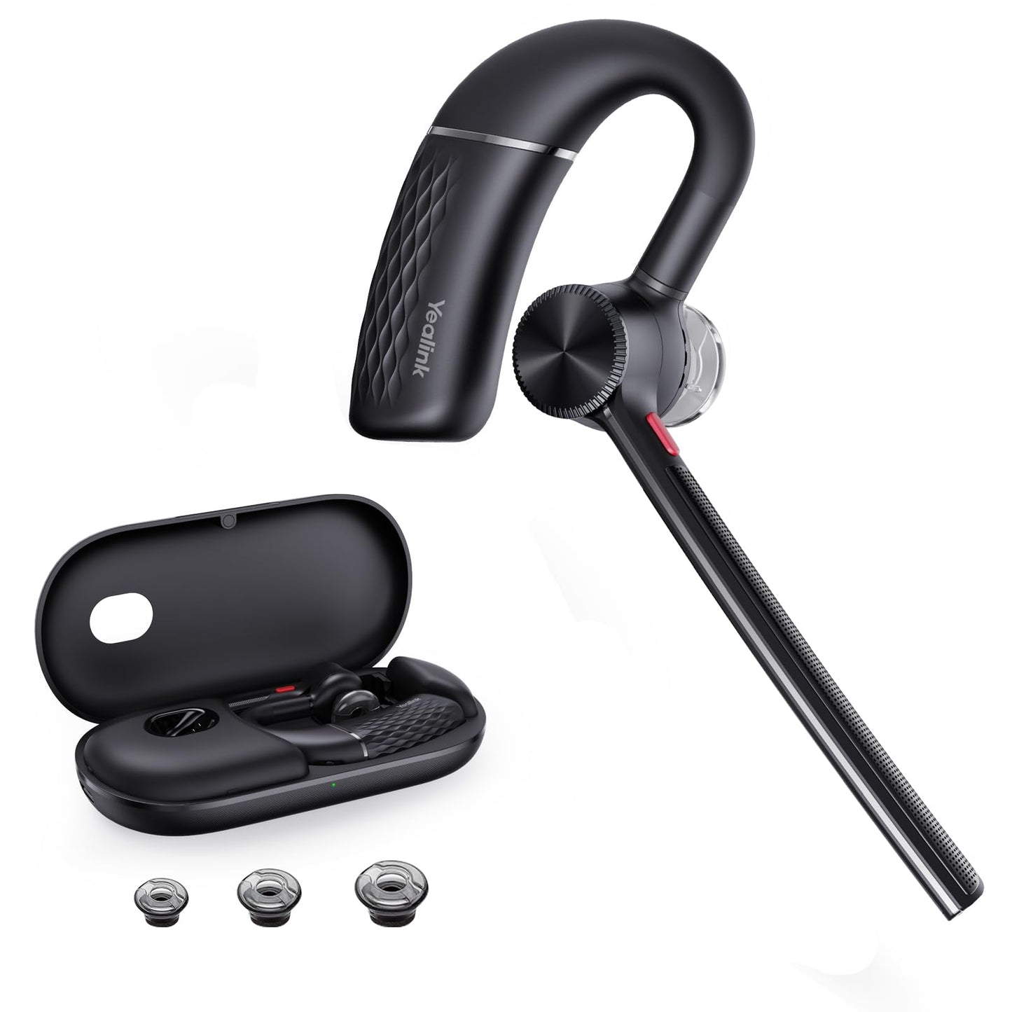 Yealink Bluetooth Headset BH71,Wireless Bluetooth Earpiece with 4 Noise Canceling Microphones,Teams&Zoom Certified,Mute Function,Connect to Cell