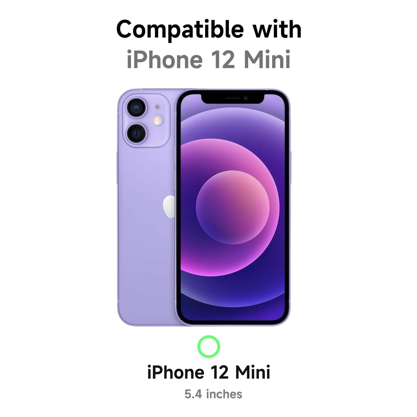 LoeoeL for iPhone 12 Mini Case Clear Mag Safe, Magnetic Transparent TPU Silicone Compatible with Magsafe Phone Case for Women, Slim Thin Glossy