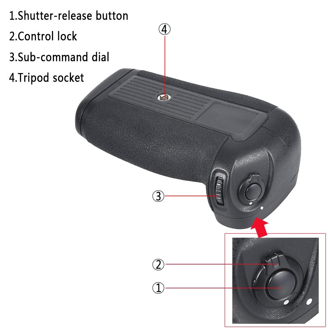 DSTE Replacement for Pro IR Remote MB-D16 Vertical Battery Grip Compatible Nikon D750 SLR Digital Camera as EN-EL15