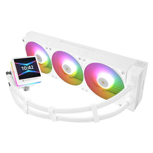Thermalrlght Grand Vision 360 ARGB White CPU AIO Cooler,PC 360 Specification Water Cooler System,IPS LCD Screen with 480x480 Resolution