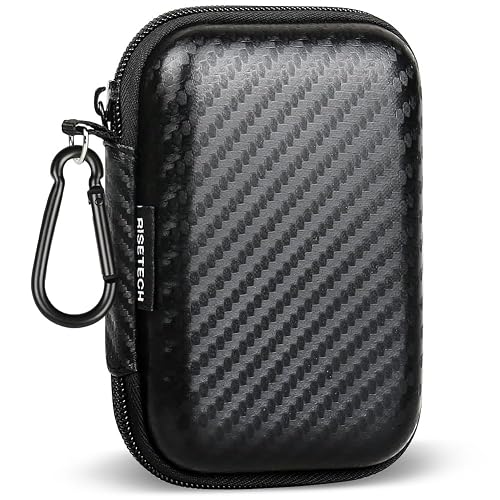 Earbud Case, RISETECH Earphone Carrying Case Holder Storage Mini Bag Headphone Small Pouch Cell Phone Accessories Organizer for EarPods Airpods Beats