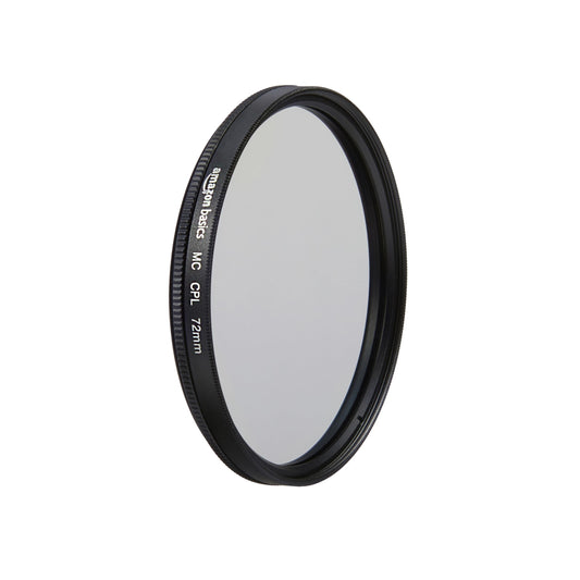Amazon Basics Circular Polarizer 16 Multi-Layer Coatings Camera Lens Filter with 360° Rotatable Frame - 72 mm